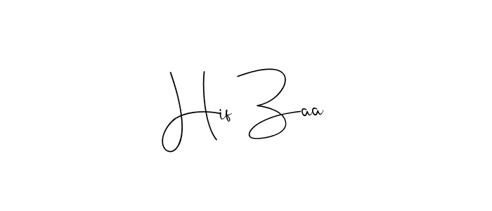 Once you've used our free online signature maker to create your best signature Andilay-7BmLP style, it's time to enjoy all of the benefits that Hif Zaa name signing documents. Hif Zaa signature style 4 images and pictures png