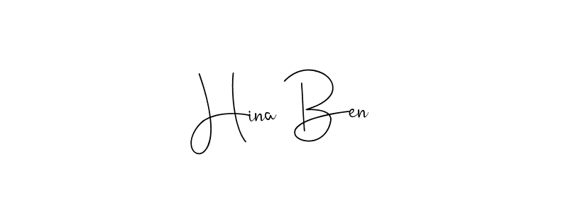 Create a beautiful signature design for name Hina Ben. With this signature (Andilay-7BmLP) fonts, you can make a handwritten signature for free. Hina Ben signature style 4 images and pictures png