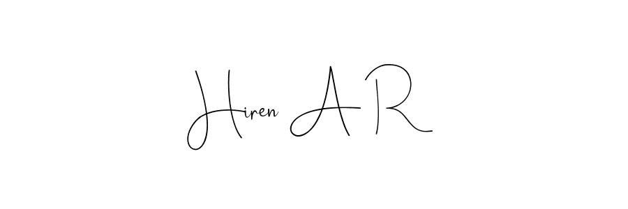 Best and Professional Signature Style for Hiren A R. Andilay-7BmLP Best Signature Style Collection. Hiren A R signature style 4 images and pictures png