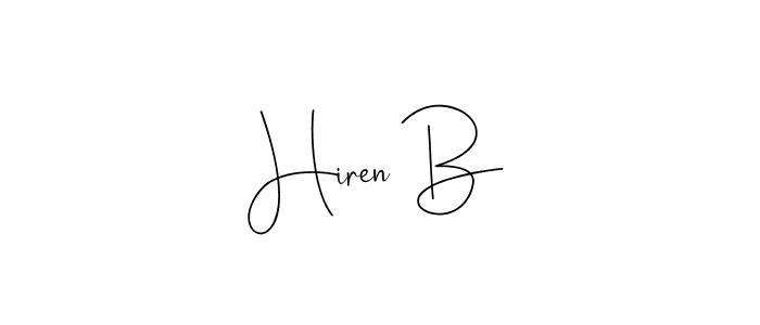 Also You can easily find your signature by using the search form. We will create Hiren B name handwritten signature images for you free of cost using Andilay-7BmLP sign style. Hiren B signature style 4 images and pictures png