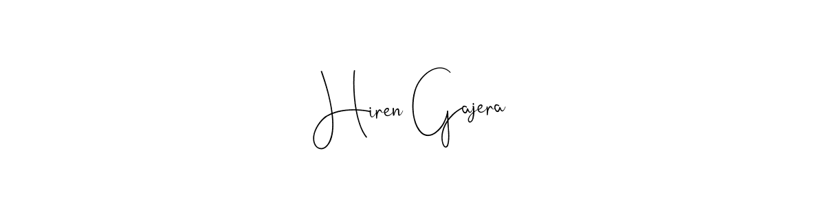 Make a short Hiren Gajera signature style. Manage your documents anywhere anytime using Andilay-7BmLP. Create and add eSignatures, submit forms, share and send files easily. Hiren Gajera signature style 4 images and pictures png