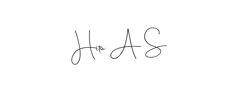 if you are searching for the best signature style for your name Hita A S. so please give up your signature search. here we have designed multiple signature styles  using Andilay-7BmLP. Hita A S signature style 4 images and pictures png