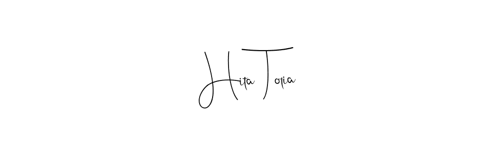 Similarly Andilay-7BmLP is the best handwritten signature design. Signature creator online .You can use it as an online autograph creator for name Hita Tolia. Hita Tolia signature style 4 images and pictures png