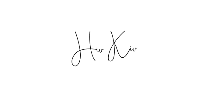 if you are searching for the best signature style for your name Hiu Kiu. so please give up your signature search. here we have designed multiple signature styles  using Andilay-7BmLP. Hiu Kiu signature style 4 images and pictures png