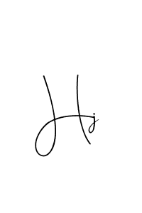 Create a beautiful signature design for name Hj. With this signature (Andilay-7BmLP) fonts, you can make a handwritten signature for free. Hj signature style 4 images and pictures png