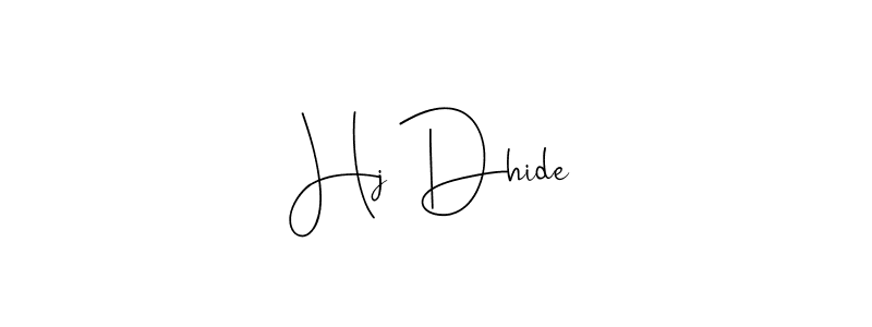Use a signature maker to create a handwritten signature online. With this signature software, you can design (Andilay-7BmLP) your own signature for name Hj Dhide. Hj Dhide signature style 4 images and pictures png