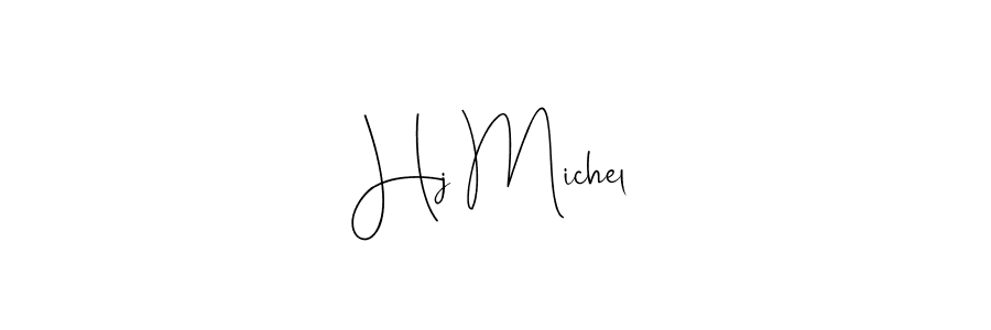 How to make Hj Michel signature? Andilay-7BmLP is a professional autograph style. Create handwritten signature for Hj Michel name. Hj Michel signature style 4 images and pictures png