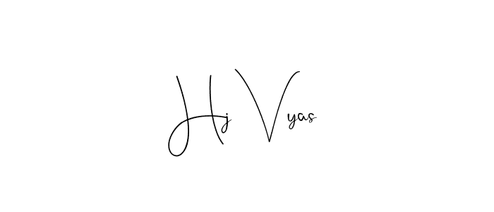 if you are searching for the best signature style for your name Hj Vyas. so please give up your signature search. here we have designed multiple signature styles  using Andilay-7BmLP. Hj Vyas signature style 4 images and pictures png