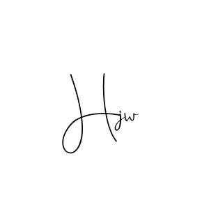 How to make Hjw signature? Andilay-7BmLP is a professional autograph style. Create handwritten signature for Hjw name. Hjw signature style 4 images and pictures png