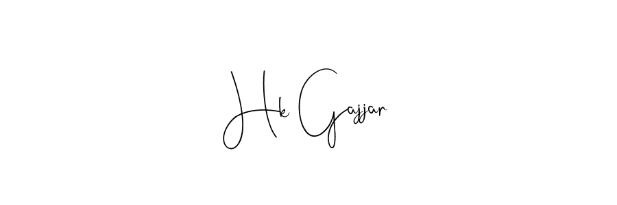 Hk Gajjar stylish signature style. Best Handwritten Sign (Andilay-7BmLP) for my name. Handwritten Signature Collection Ideas for my name Hk Gajjar. Hk Gajjar signature style 4 images and pictures png