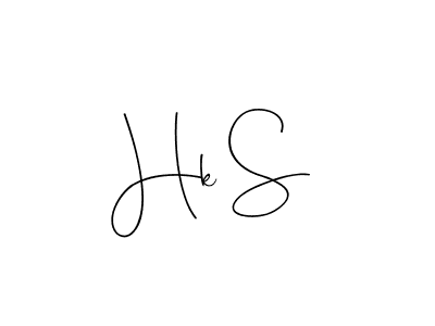 You should practise on your own different ways (Andilay-7BmLP) to write your name (Hk S) in signature. don't let someone else do it for you. Hk S signature style 4 images and pictures png