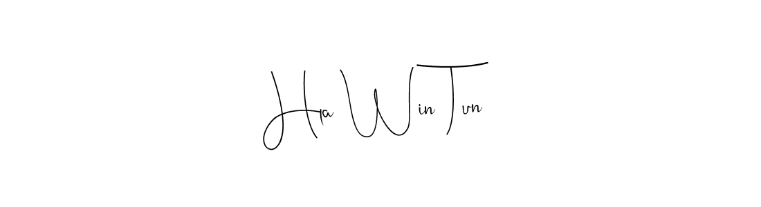 Hla Win Tun stylish signature style. Best Handwritten Sign (Andilay-7BmLP) for my name. Handwritten Signature Collection Ideas for my name Hla Win Tun. Hla Win Tun signature style 4 images and pictures png