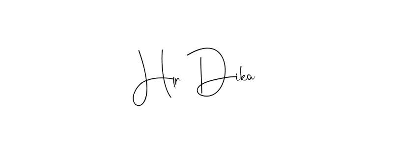 if you are searching for the best signature style for your name Hlr Dika. so please give up your signature search. here we have designed multiple signature styles  using Andilay-7BmLP. Hlr Dika signature style 4 images and pictures png