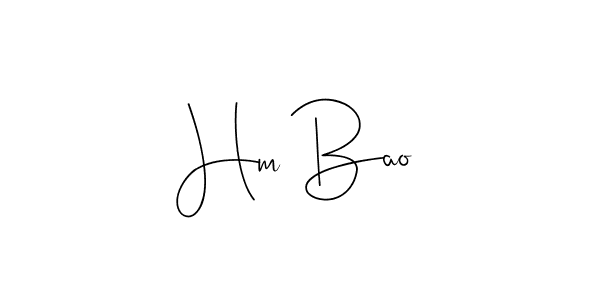 You should practise on your own different ways (Andilay-7BmLP) to write your name (Hm Bao) in signature. don't let someone else do it for you. Hm Bao signature style 4 images and pictures png