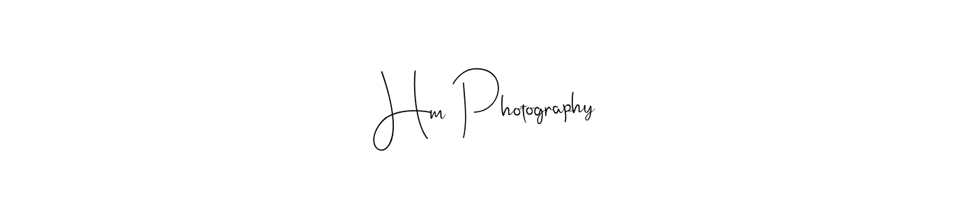 Use a signature maker to create a handwritten signature online. With this signature software, you can design (Andilay-7BmLP) your own signature for name Hm Photography. Hm Photography signature style 4 images and pictures png