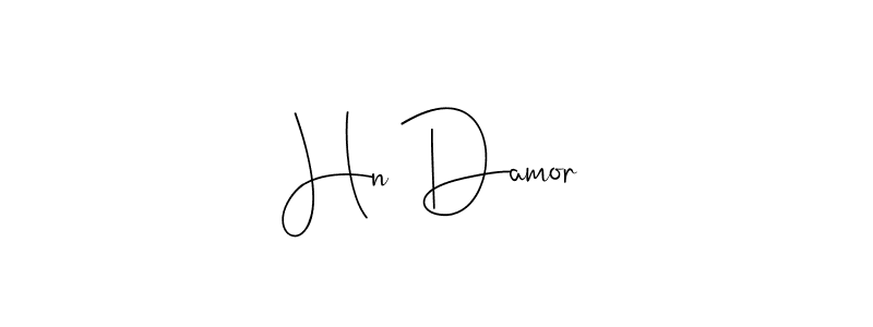 Also we have Hn Damor name is the best signature style. Create professional handwritten signature collection using Andilay-7BmLP autograph style. Hn Damor signature style 4 images and pictures png