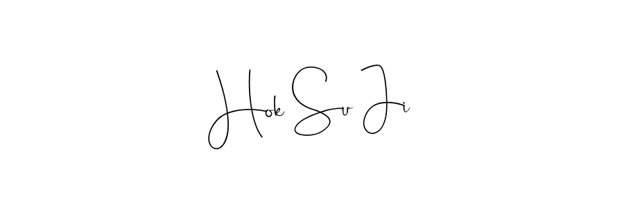 Also we have Hok Su Ji name is the best signature style. Create professional handwritten signature collection using Andilay-7BmLP autograph style. Hok Su Ji signature style 4 images and pictures png