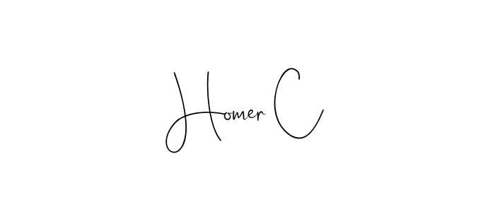 Design your own signature with our free online signature maker. With this signature software, you can create a handwritten (Andilay-7BmLP) signature for name Homer C. Homer C signature style 4 images and pictures png