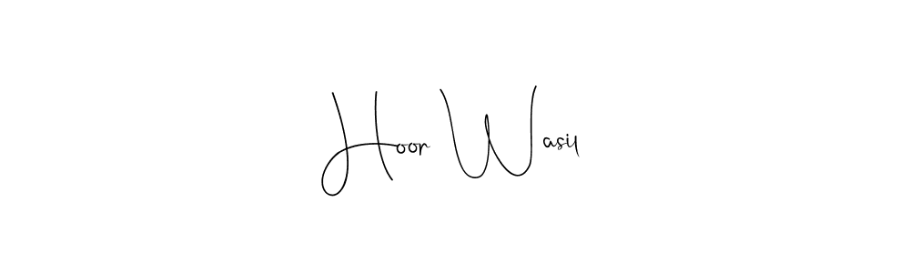 You should practise on your own different ways (Andilay-7BmLP) to write your name (Hoor Wasil) in signature. don't let someone else do it for you. Hoor Wasil signature style 4 images and pictures png