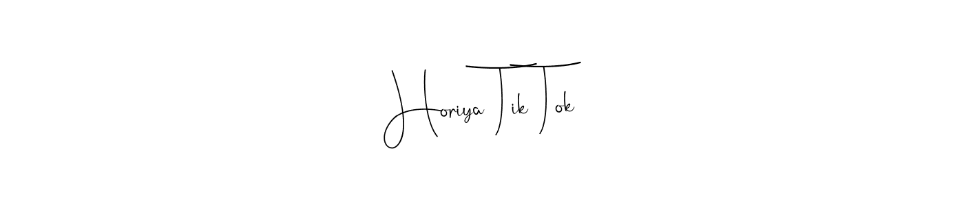 Use a signature maker to create a handwritten signature online. With this signature software, you can design (Andilay-7BmLP) your own signature for name Horiya Tik Tok. Horiya Tik Tok signature style 4 images and pictures png