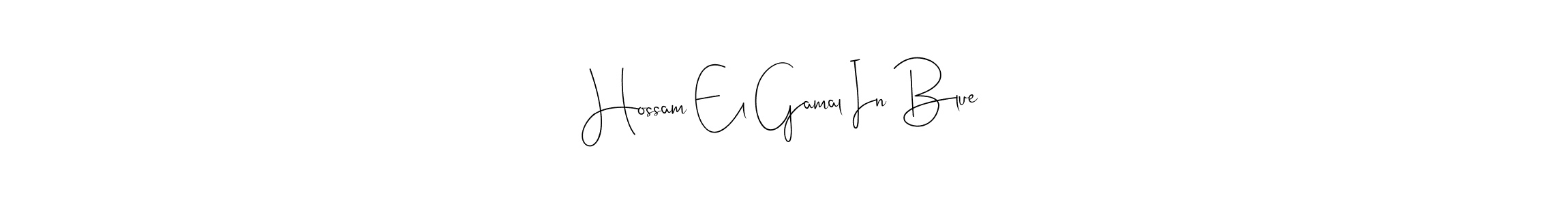 This is the best signature style for the Hossam El Gamal In Blue name. Also you like these signature font (Andilay-7BmLP). Mix name signature. Hossam El Gamal In Blue signature style 4 images and pictures png