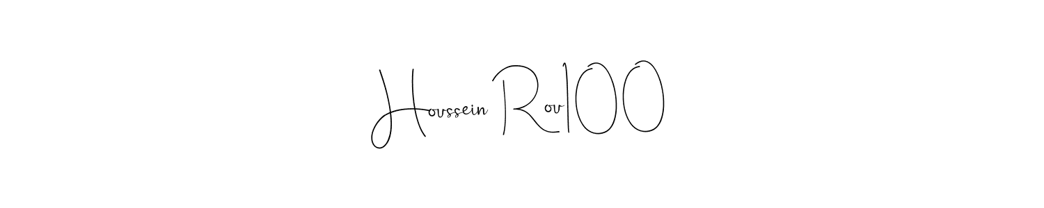 How to make Houssein Rou100 name signature. Use Andilay-7BmLP style for creating short signs online. This is the latest handwritten sign. Houssein Rou100 signature style 4 images and pictures png