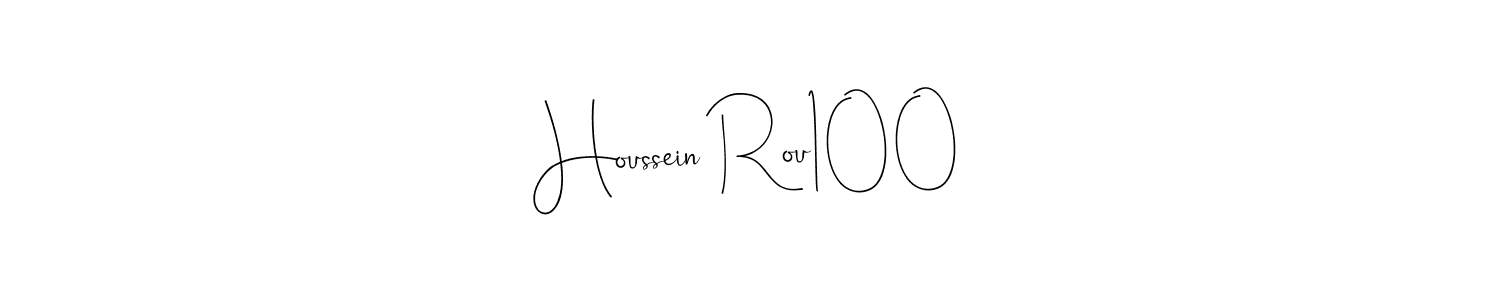 Make a beautiful signature design for name Houssein Rou100. Use this online signature maker to create a handwritten signature for free. Houssein Rou100 signature style 4 images and pictures png