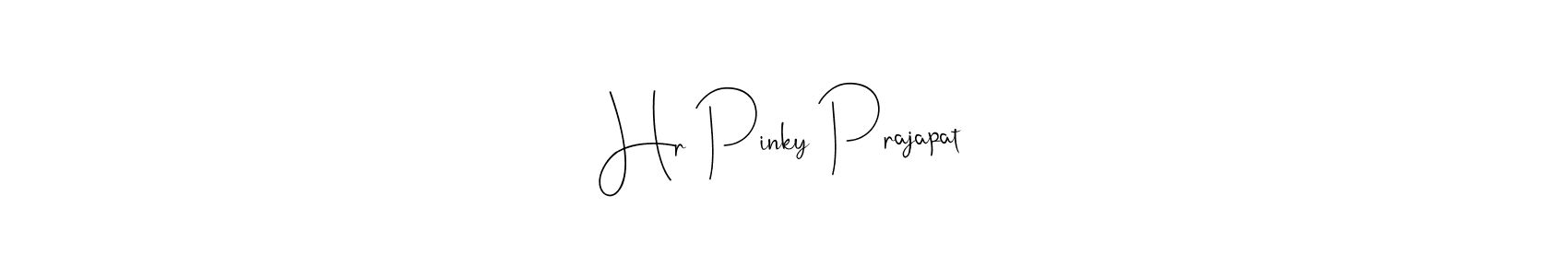 if you are searching for the best signature style for your name Hr Pinky Prajapat. so please give up your signature search. here we have designed multiple signature styles  using Andilay-7BmLP. Hr Pinky Prajapat signature style 4 images and pictures png