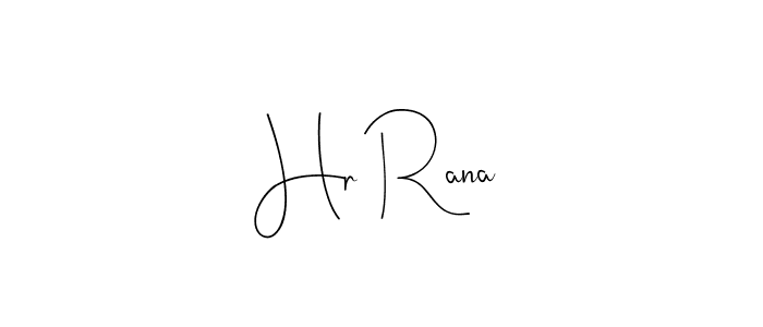 You should practise on your own different ways (Andilay-7BmLP) to write your name (Hr Rana) in signature. don't let someone else do it for you. Hr Rana signature style 4 images and pictures png