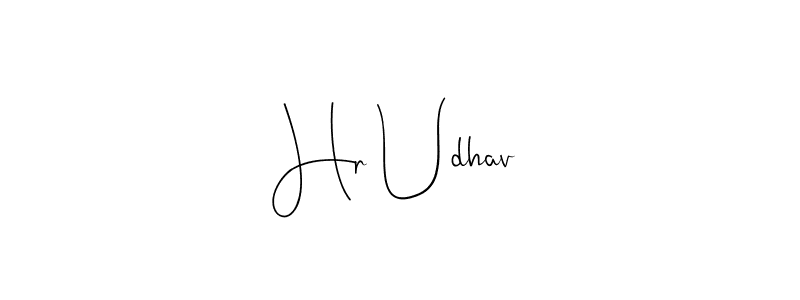 Use a signature maker to create a handwritten signature online. With this signature software, you can design (Andilay-7BmLP) your own signature for name Hr Udhav. Hr Udhav signature style 4 images and pictures png