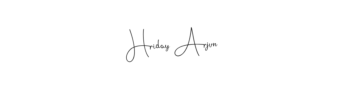 You should practise on your own different ways (Andilay-7BmLP) to write your name (Hriday Arjun) in signature. don't let someone else do it for you. Hriday Arjun signature style 4 images and pictures png