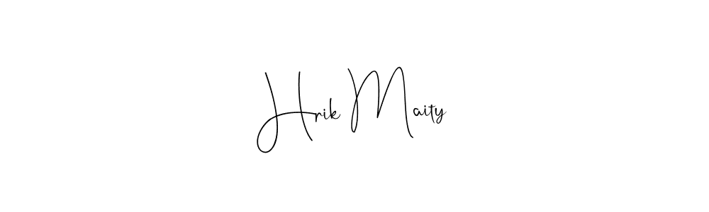 Make a beautiful signature design for name Hrik Maity. With this signature (Andilay-7BmLP) style, you can create a handwritten signature for free. Hrik Maity signature style 4 images and pictures png