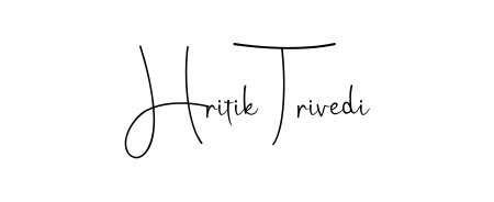 Upgrade your professional image with Hritik Trivedi signature created with Andilay-7BmLP font. Fast, free, and watermark-free download. Hritik Trivedi signature style 4 images and pictures png