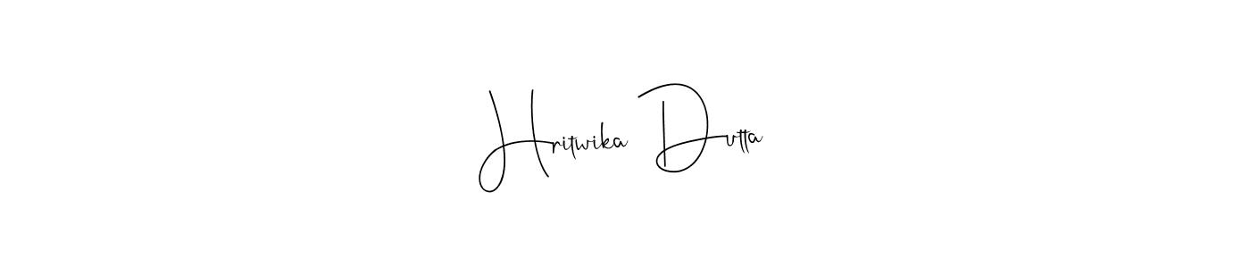 You should practise on your own different ways (Andilay-7BmLP) to write your name (Hritwika Dutta) in signature. don't let someone else do it for you. Hritwika Dutta signature style 4 images and pictures png