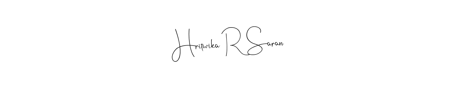 Design your own signature with our free online signature maker. With this signature software, you can create a handwritten (Andilay-7BmLP) signature for name Hritwika R Saran. Hritwika R Saran signature style 4 images and pictures png