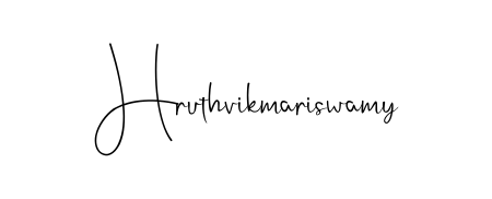 Personalize your online presence with Hruthvikmariswamy signature rendered in elegant Andilay-7BmLP font. Great for website footers and blogs. Hruthvikmariswamy signature style 4 images and pictures png