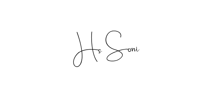 Use a signature maker to create a handwritten signature online. With this signature software, you can design (Andilay-7BmLP) your own signature for name Hs Soni. Hs Soni signature style 4 images and pictures png