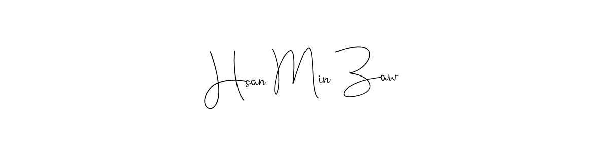 Hsan Min Zaw stylish signature style. Best Handwritten Sign (Andilay-7BmLP) for my name. Handwritten Signature Collection Ideas for my name Hsan Min Zaw. Hsan Min Zaw signature style 4 images and pictures png