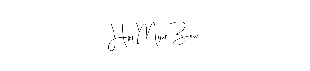 The best way (Andilay-7BmLP) to make a short signature is to pick only two or three words in your name. The name Htet Myat Zaw include a total of six letters. For converting this name. Htet Myat Zaw signature style 4 images and pictures png