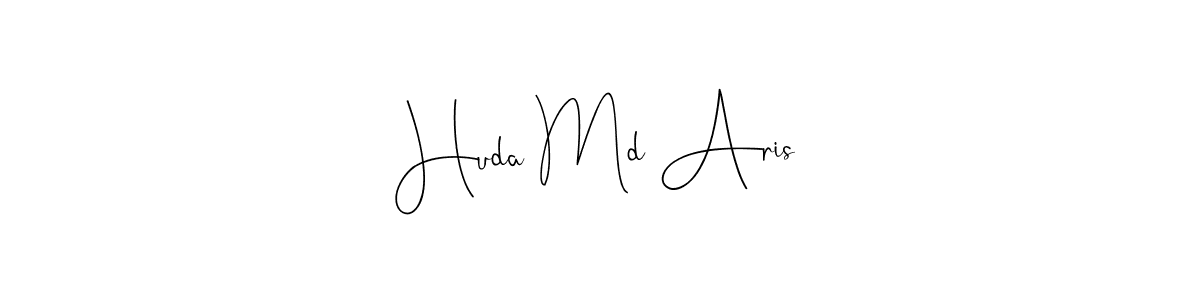 Similarly Andilay-7BmLP is the best handwritten signature design. Signature creator online .You can use it as an online autograph creator for name Huda Md Aris. Huda Md Aris signature style 4 images and pictures png