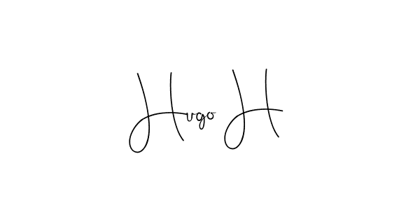 Hugo H stylish signature style. Best Handwritten Sign (Andilay-7BmLP) for my name. Handwritten Signature Collection Ideas for my name Hugo H. Hugo H signature style 4 images and pictures png