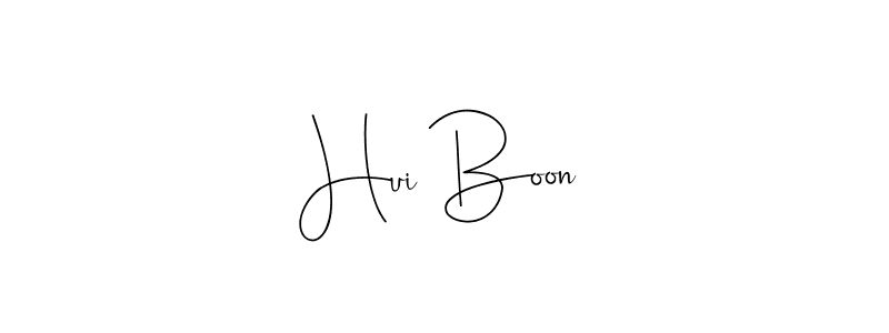 You should practise on your own different ways (Andilay-7BmLP) to write your name (Hui Boon) in signature. don't let someone else do it for you. Hui Boon signature style 4 images and pictures png