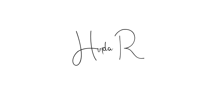 Make a beautiful signature design for name Hulda R. Use this online signature maker to create a handwritten signature for free. Hulda R signature style 4 images and pictures png