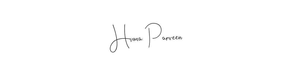 Use a signature maker to create a handwritten signature online. With this signature software, you can design (Andilay-7BmLP) your own signature for name Huma Parveen. Huma Parveen signature style 4 images and pictures png