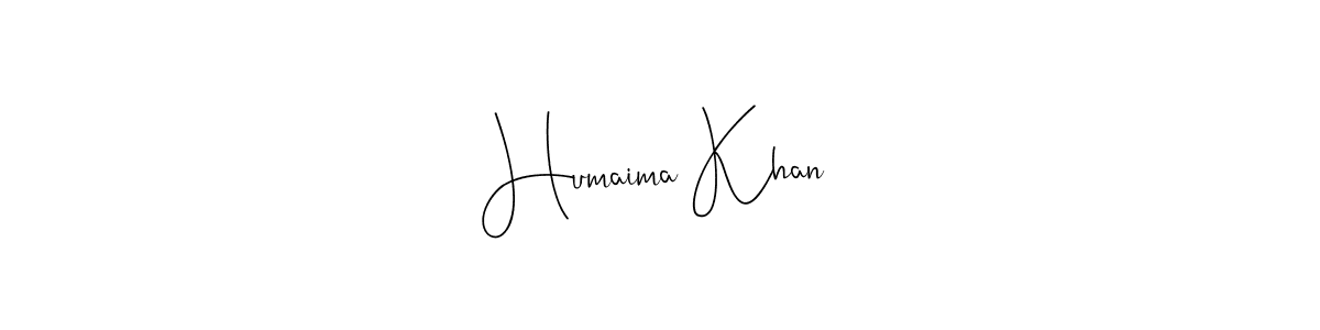 You should practise on your own different ways (Andilay-7BmLP) to write your name (Humaima Khan) in signature. don't let someone else do it for you. Humaima Khan signature style 4 images and pictures png