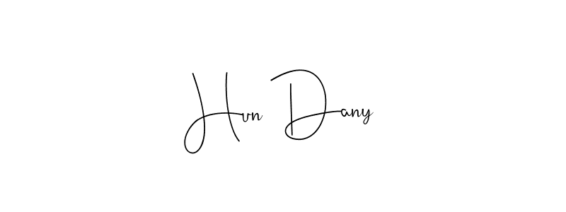 You can use this online signature creator to create a handwritten signature for the name Hun Dany. This is the best online autograph maker. Hun Dany signature style 4 images and pictures png