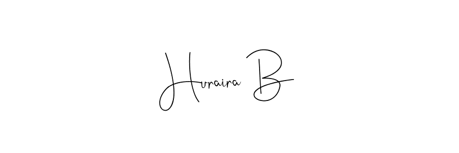 How to make Huraira B name signature. Use Andilay-7BmLP style for creating short signs online. This is the latest handwritten sign. Huraira B signature style 4 images and pictures png