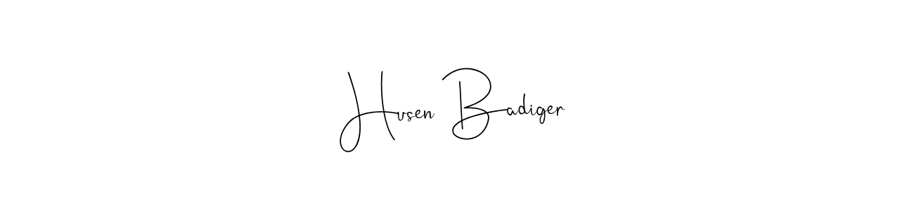Husen Badiger stylish signature style. Best Handwritten Sign (Andilay-7BmLP) for my name. Handwritten Signature Collection Ideas for my name Husen Badiger. Husen Badiger signature style 4 images and pictures png