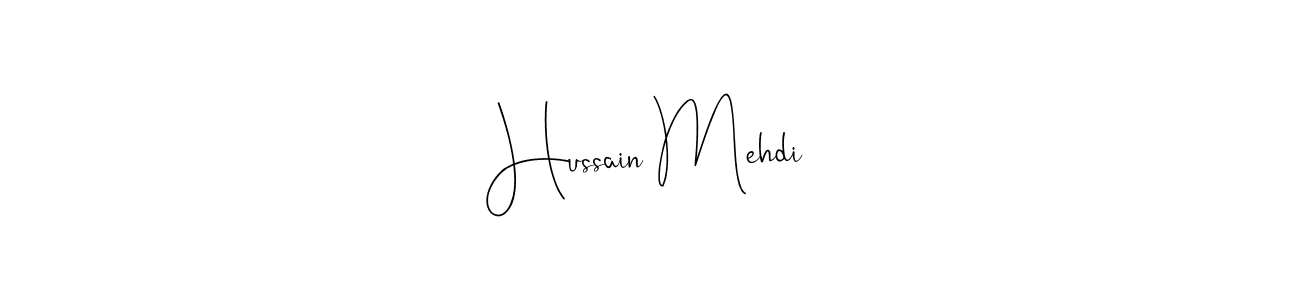 Make a beautiful signature design for name Hussain Mehdi. Use this online signature maker to create a handwritten signature for free. Hussain Mehdi signature style 4 images and pictures png