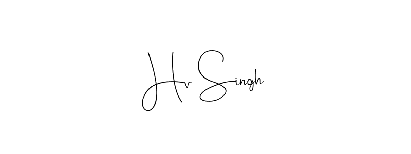 Andilay-7BmLP is a professional signature style that is perfect for those who want to add a touch of class to their signature. It is also a great choice for those who want to make their signature more unique. Get Hv Singh name to fancy signature for free. Hv Singh signature style 4 images and pictures png